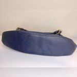 Elaine Turner  Blue Leather Hobo Braided Shoulder Bag Gold Hardware VGUC Photo 9