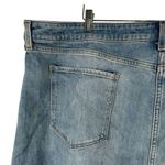 Old Navy Light Wash Denim Skirt Raw Hem Button Fly Boho Festival Womens 28 Plus Photo 3