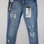 Cello Mid Rise Distressed Skinny Jeans Photo 0