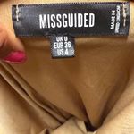 Missguided  Brown Yellow Ruched Mini Dress With  Asian Style Dragon Print US 4 Photo 4