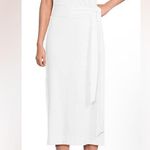 Vince NWOT  Tie Waist Square Neck Midi Dress - White Photo 0