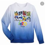 Disneyland 2020 Blue Ombre Unisex Crewneck Sweatshirt Size XL EUC!! Photo 0