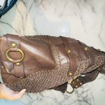 Y2K Isabella Fiore Carina Hobo Dark Brown Knitted Real Leather 16'hx14L Boho Bag Photo 3