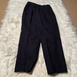 Dress Pants Trousers Navy Blue Pleated Pockets Wool Size 6 Photo 4