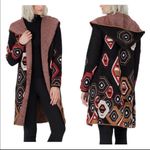 Maxsport Geometric Hooded Open Cardigan Size M Photo 1