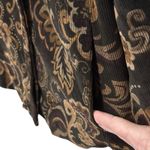 Black Rivet Vintage 90s Y2K  Women Brown Paisley Jacket Size Large Faux Fur Trim Photo 3