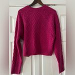 Rag and Bone Pierce Cashmere Magenta Cable Knit Sweater Size XL NWT Photo 4