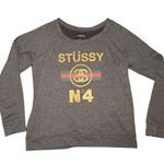 Stüssy Stussy Women's Scoop Neck Sweatshirt With Gold Logo Size Small Photo 0