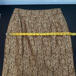 J.Crew  Brown Metallic Pocket Back Zip Pleated Front Casual Pencil Skirt Medium Photo 9