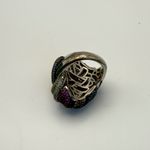 Love Knot Cocktail Ring Multicolor Rhinestone Statement Ring sz 9 Silver Photo 4