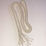 Elegant Vintage Faux Pearl Retro Boho Tassel Fringe Tie Necklace Photo 4