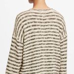 Madewell  | NWT Crewneck Long-Sleeve Knit Tee in Stripe navy cream | Sz M Photo 1