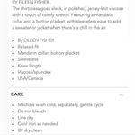 Eileen Fisher  Knit Mandarin Collar Dress Size XSMALL Black Oversized Loose Photo 4