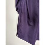 Coldwater Creek  Womens XL Button Up Shirt Purple No Iron 100% Cotton Long Sleeve Photo 4