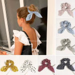 Boutique Pink Flowers Hair Scrunchie & Hair Tie Photo 2