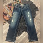 BKE Women's  Sabrina Stretch Low Rise Boot Cut Jean Med Wash Chunky Side … Photo 4