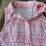 Aeropostale Aztec Print Collar Button Down Tank Top High Low Back Cutout Medium Photo 1