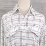 Pretty Little Thing Oversized Button Down B&W Windowpane Check Lightweight-8 Photo 1