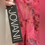 Jovani NEW  floral strapless maxi gown in pink- rare color Photo 4