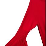 Agnes & Dora  Red Holiday Smocked Sleeve Dress Women's Size L Polyester Spandex Photo 3