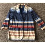EXPRESS Vintage Womens Southwestern Blanket Blazer Jacket Sz S Ranch Yellowstone Photo 0