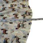 Democracy Womens White Llama Print Blouse Small Ruffle Sleeve Novelty Animals Photo 10