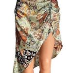Zaful NWT ~ Sexy  Floral High Slit Ruched Asymmetrical Skirt ~ Women's Size 4 Photo 0