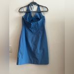 Gap  Women’s Size 10 Blue Halter Dress Cotton Spandex Blend NWOT Photo 4