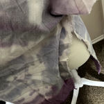 Free People Tie Dye Kimono Wrap sweater Purple Grey One size Boho shawl poncho Photo 7