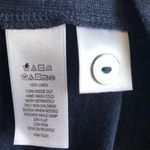 H by Halston Linen Cardigan Navy Blue Buttons Short Sleeve V Neck Sz L BNWT Photo 8