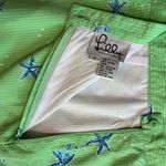 Lilly Pulitzer 100% Cotton Mint Green A-Line Skirt Blue Starfish Pocket Size 6 Photo 5