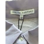 English Factory  Lavender Textured Semi Sheer Ruffle Button Down Top Blouse XS Photo 4