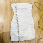 Cinq à Sept Cinq A Sept Vance White Ruched Sleeveless Square Neck Mini Dress Photo 9