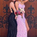 Blondie Nites Light Purple Sparkly Prom Dress Photo 7