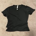 Lululemon Womens Black Wrap Keyhole Fitted Top Size 6 Photo 0