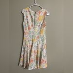Calvin Klein White Floral Crew Fit&Flare Sheath Party Spring Easter Dress Size 4 Photo 1