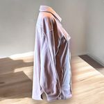 Bibi Women's Fleece Jacket Light Pink Mauve Oversized Relaxed Fit SM Pockets Photo 5