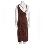 House Of Sunny NWT  Shape Of My Heart Hockney Stretchy Midi Dress Brown Cocoa US6 Photo 4
