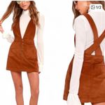 Free People ✨ “Old School Love” Olive Green Corduroy Pinafore Dress✨Size: 6 Photo 0