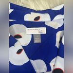 Olivia Palermo Chelsea silk Blue Floral button down blouse sz small Photo 3