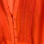 Cato NWT  Sheer Lace Button Down Blouse‎ Size 26/28W Pintuck Tie Waist Boho Fall Photo 2