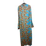 Ala von Auersperg Kathe Cotton Maxi Dress Sunflower Sz. 14 Blue Photo 6