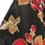 Delicates Vintage 90s Dark Floral Metallic Shimmer Shine Sleeveless Blouse Photo 6