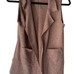 Paulette Gabrielle Pink Brown Knit Drape Front Vest Cardigan OS Cozy Layering Size undefined Photo 0