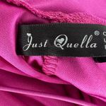 Just Quella Bodycon Mini Dress Spaghetti Straps Fuschia US 12-14 Photo 8