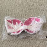 PINK - Victoria's Secret NEW Victoria’s Secret PINK Date Plunge Push Up Multi-Way Bra White Lace 32C NWT Photo 3