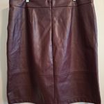 Liz Claiborne Sz 16 Elegant Brown Leather Skirt NWOT Photo 7