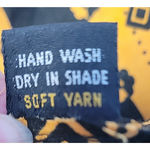 Black Yellow Striped Dress Floral Tribal Summer Maximalist Eyelet Trim Size M Size M Photo 6