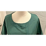 Dayou Shirt Women Button Tunic Top NWT 2X Dandelions Linen Blend Green Office Photo 1