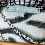 Passion Concept Black & White Lace Long Sleeve Button Up Jacket Blazer M Size M Photo 3